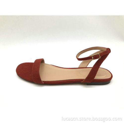 one stripe upper flat sandal